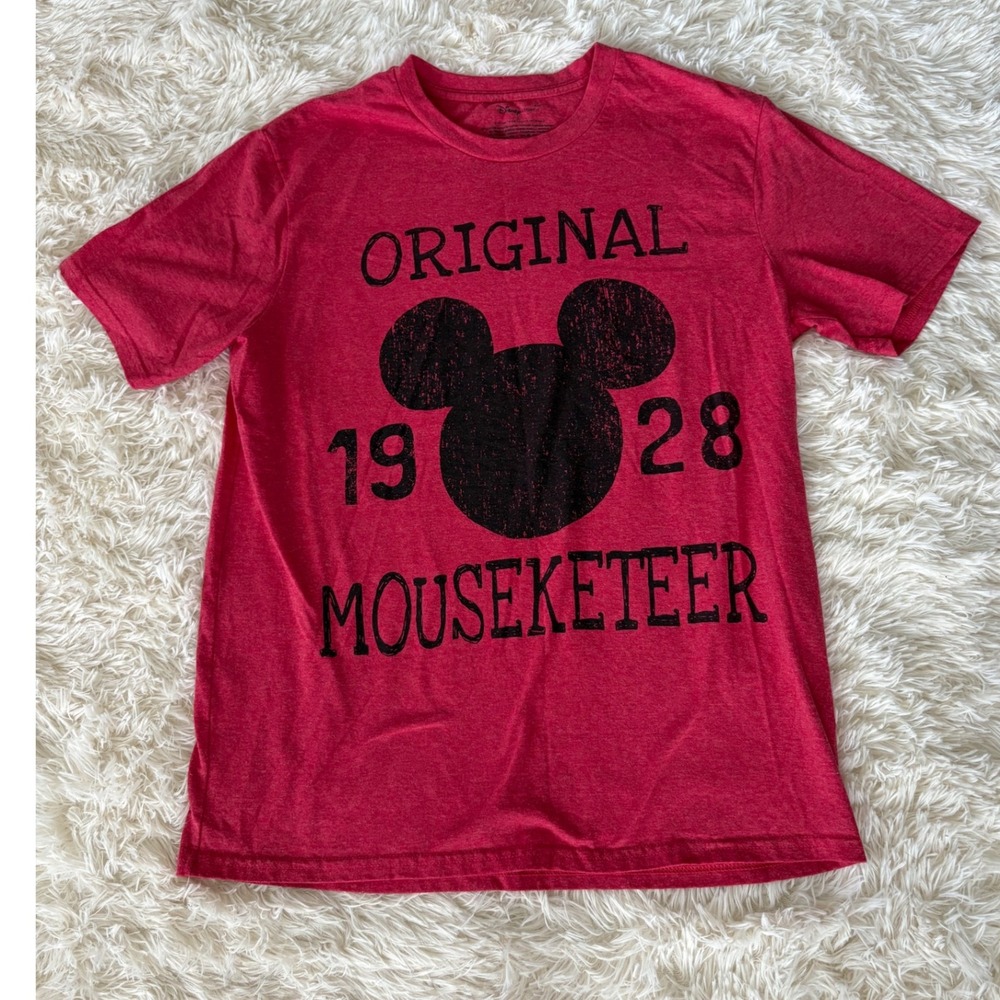 Disney Store Original Mouseketeer 1928 Mickey Mouse‎ Red Mens T-Shirt